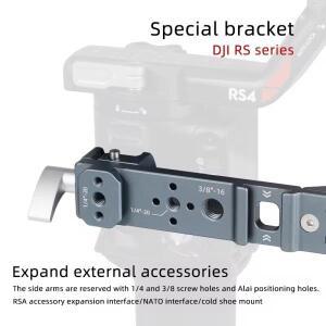 DJI RSC2/RS3/RS3 미니/RS3 PRO/RS4/RS4 프로 안정기용 범용 핸드헬드 핸들 NATO 클램프 콜드 슈 포함