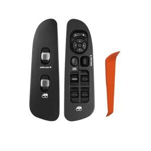 2002-2009 닷지 램 1500 2500 3500용 운전석 및 조수석 측면 베젤이 있는 파워 윈도우 마스터 스위치, 프라이 툴이 플러그 앤 플레이 스위치 교체 키트, 블랙