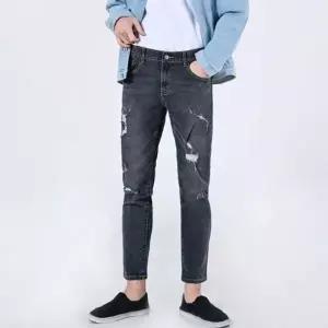 바지공장 청바지 헤짐 남자데님진 데일리 블랙 청바지 카고바지