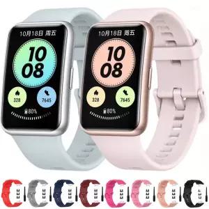 Huawei Watch Fit 용 실리콘 스트랩 밴드 스마트 시계 교체 Correa Watchband