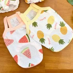 강아지 쿨링 메쉬 과일 나시 티셔츠 2XL 1P 여름 셔츠 강아지여름옷