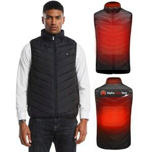 FREEZE2TRIM 알파 히트 조끼 USB 충전식 난방 조끼 남녀용 8가지 난방 구역 방수 전기 난방 재킷
