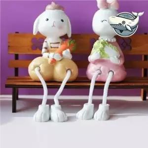 귀여운 배추 당근 토끼 인테리어 소품 미니어처 토끼모형 토끼미니어처 테이블장식품