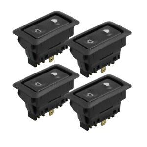 X AutoHOX 4pcs DC 12V 유니버설 6핀 순간 전기 조명 전원 창 스위치 차량용 랜덤 라이트 램프 색상