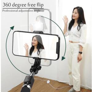 휴대용 블루투스 Selfie 스틱 자동감김  103cm 핸드폰 HoldeTripod 라이트 무선 원격 셔터