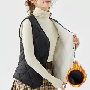 [하프클럽/셀럽하우스]여성 퀼팅 패딩조끼 양털안감 데일리 보온베스트