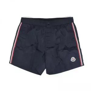 MONCLER 몽클레어 로고 패치 스윔 쇼츠 2C00018 53326 743