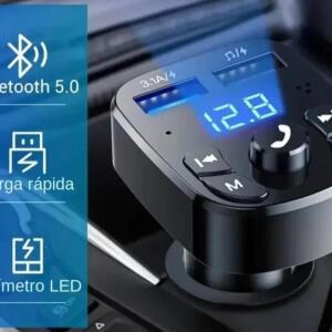 듀얼 USB  충전기 FM 블루투스 5.0 송신기 플래시 드라이브 플러그 수신기 카  차량용 MP3 플레이어