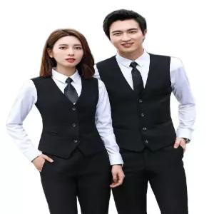 식당 유니폼 홀 블라우스 중화 요리 서빙복 남회색