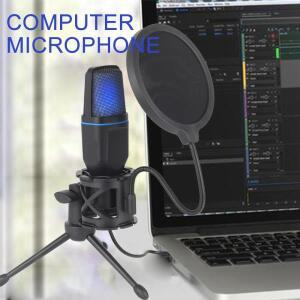 RGB USB 마이크 콘덴서 와이어 게이밍 팟캐스트 녹음 스튜디오 스트리머 PC 노트북 데스크탑 PC용