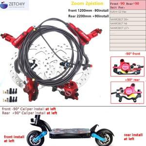 NANROBOT 전기 스쿠터 F -90 R + Ebike E 자전거 용 Kukirin G2 Max 2Pistion 유압 오일 desc 브레이크
