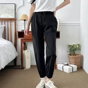 여성 여름 아이스 밴딩 조거팬츠 1P 데일리 캐주얼