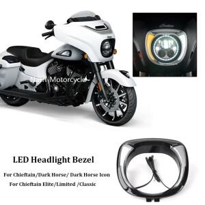 Indian Chieftain Elite Classic Dark Horse /Icon NEW 바이크 오토바이 헤드 라이트 베젤 트림 링 방향 지