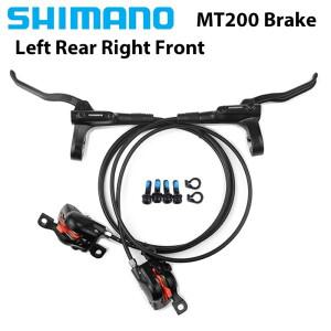 시마노 MT200 산악 자전거 유압 디스크 브레이크 세트, 레버, 왼쪽 후면 1450mm, 오른쪽 전면 800mm, MT201