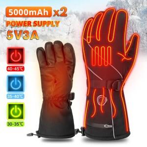 난방 장갑 충전식 열 방수 바이크 오토바이 터치 스크린 스키 장비