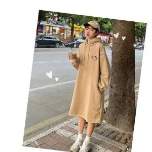 도톰 원피스 여성 루즈핏 후드 편한 캐주얼 기모