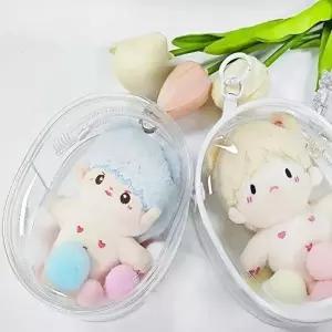 위아 투명 PVC 솜 인형 파우치 10cm 이타백 별자리