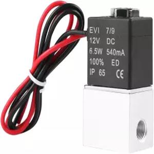 베두안 2방향 일반 폐쇄 DC 12V 전기 솔레노이드 에어 밸브 1/4 NPT