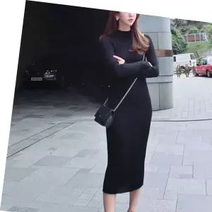 패션 원피스 니트 여성 타이트한 골지 심플