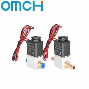 상시 닫힘 1/4 솔레노이드 밸브 DC 12V 24V AC 110V 220V 공압 위치 코일 합금 내장 전기식 공기 물 오일용