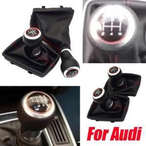 Audi A4 B6 B7 2000-2008 수동 5 6 속도 자동차 기어 시프트 시프터 노브 레버 핸들 헤드 가죽 방진 커버