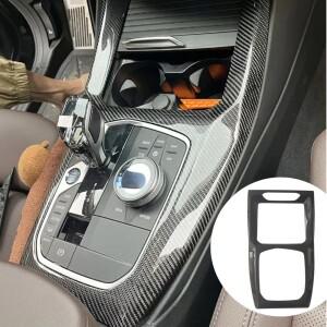리얼 드라이 카본 파이버 자동차 기어 변속 노브 중앙 핸드브레이크 커버 BMW 호환 X3 G01 2023년식 이후