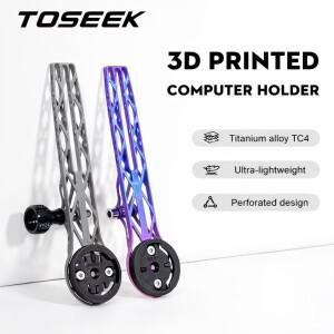 TOSEEK 티타늄 합금 3D 프린팅 컴퓨터 홀더 자전거 속도계 마운트 스톱워치 브래킷 (와후 가민
