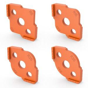 InBovoga 8 Radius Corners 라우터 지그 템플릿, 고경도 ABS+CNC 라우팅 목공용 라운드 코너 비트 템플릿