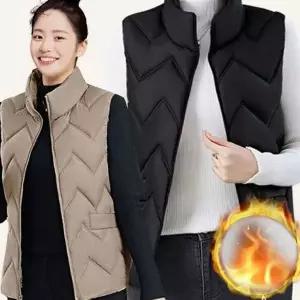 [하프클럽/셀럽하우스]데일리 여성 패딩 조끼 하이넥 경량 패딩 조끼 누빔 가을