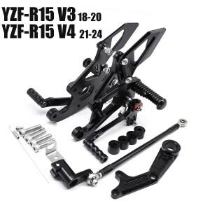 야마하 YZF R15 YZF-R15 V3 V4 2018 2020 CNC 모터 리어셋 풋페그 풋레스트 세트 풋 페달