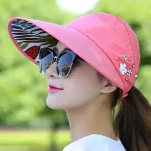 여자 위아 중년 엄마 주말 나들이 룩 썬 캡 썬캡 얼굴