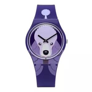 스와치 손목 시계 공용 젤리 PURPLE POODLE GV133