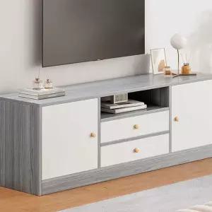 tv 장식장 거실장 120cm 오디오장 원룸 벽걸이 수납장 그레이 원목