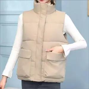 [하프클럽/셀럽하우스]겨울 데일리 아우터 패딩조끼 하이넥 경량 베스트 여자
