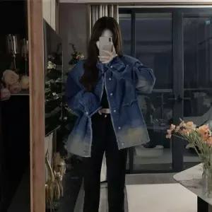 SIS-586 디스트로이드 청자켓데님셔츠 남방 빈티지 재킷 여성