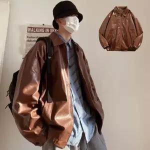 SIS-634 남자 브라운 레더 집업자켓 가죽재킷 가죽자