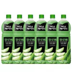 [셀러허브]코카콜라 미닛메이드 알로에 1.5L X 6펫 주스 PET 과일음료 (S11845899)