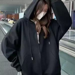 쿨샵 여성 무채색 후드집업 오버핏 데일리 캐주얼룩 의류브랜드 캐주얼 코디 티셔츠 후드 집업 오버 남자