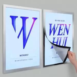 [ml5Y8D66]아크릴게시판 실버테두리 벽면 부착식 A4