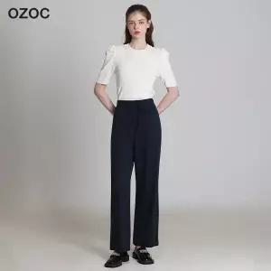 [오조크(OZOC)] 린넨 레이온 와이드 팬츠 (택가격: 139000원)