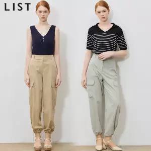 [리스트(LIST)] 컴포터블 패치 포켓 백 밴딩 팬츠 (택가격: 168000원)