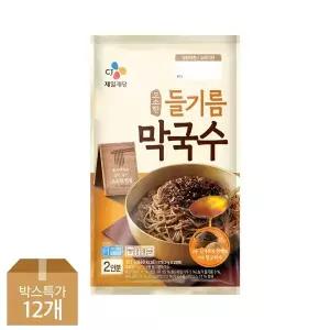 [신세계라이브쇼핑]CJ제일제당 고소한 들기름막국수 356g x12개