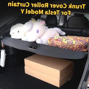 ! 테슬라 모델 Y 트렁크 커버 롤러 커튼 카고 후면 수화물 캐리어 테일 게이트 그늘 벌크 헤드 Ac