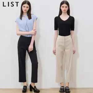 [리스트(LIST)] 미니멀 린넨 스트레이트 팬츠 (택가격: 198000원)