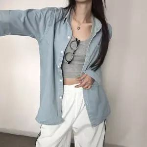여성 오버핏 청남방 데님 셔츠 데일리 패션여자 청남 색남 진남 연남 긴팔 캐주얼
