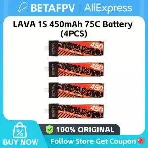 Air75 드론용 BETAFPV LAVA 1S 450mAh 75C 배터리4개