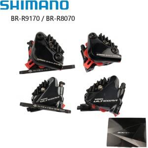 시마노 울테그라 R8070 캘리퍼 듀라에이스 R9170 플랫 마운트 유압 디스크 브레이크 로드 바이크 앞/뒤 박