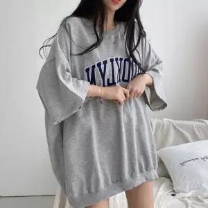 [하프클럽/]라운드티셔츠 박시 브루클린 루즈핏 오버핏 반팔티셔츠 여성 순