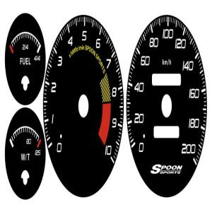 혼다 인테그라 DC2 스푼 속도계/타코미터 다이얼 업그레이드 (200KM/H 타입 R 계기판 카운터 게이지 페이스