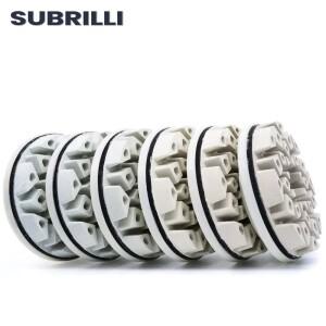 SUBRILLI 4인치 7개 다이아몬드 엣지 폴리시 휠 스네일 락 레진 본드 그라인딩 패드 화강암 대리석 석재 연